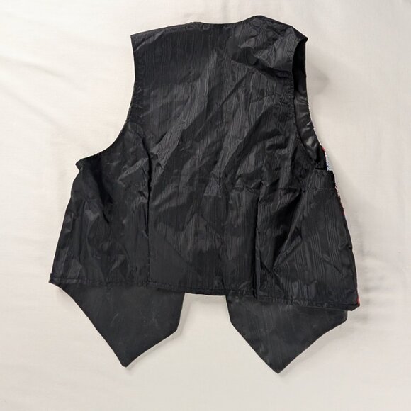 VTG Bingo Cards Colorful Black White Open Front Vest - Picture 3 of 5